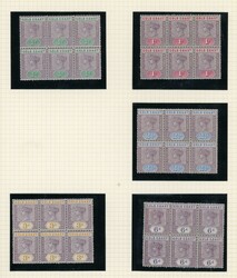 1898-1902 MINT ASSEMBLY on two album leaves with a fine group of ...