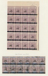 1901 SURCHARGES MINT & USED STUDY LOT on four album pages with some ...