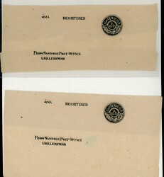 RAJPIPLA - RARE UNUSED POSTAL STATIONERY 1a & 4a ("REGISTERED") ...