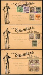 1942 SIX PHILATELIC "J.H. SAUNDERS &amp; CO. IPOH -COVERS USED ...