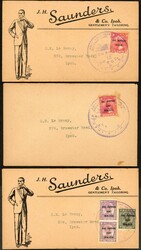 1942 SIX PHILATELIC "J.H. SAUNDERS &amp; CO. IPOH -COVERS USED ...