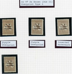 1915 (DEC.) - 1916 3d yellow olive type A (7), B (6) & C (4) and ...