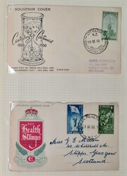 1882-2017 COLLECTION: Two boxes containing 5 albums housing a used, ...