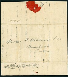 VERY RARE MANUSCRIPT "10 Cents" BOAT OFFICE ENDORSEMENT ON EARLY ...