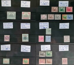 SMALL ACCUMULATION ON STOCK CARDS: Small box holding a selection of ...