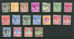 1948-52: KGVI complete set of 18 perf. 17½ x 18 fine used SG 16/30 ...