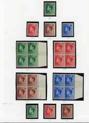1936 SELECTION inc. mint ½d to 2½d blocks of four. 2/- booklet (No. ...