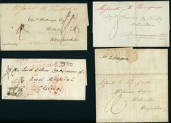 PRE-STAMP MISSENT OR TOO LATE COVERS: 1804-36 group - inc. six with ...