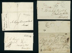 PRE-STAMP MISSENT OR TOO LATE COVERS: 1804-36 group - inc. six with ...
