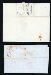 PAIR OF 1d BLACK COVERS EX HEREFORD: 12 July or 9 Nov. 1840 EL pair ...