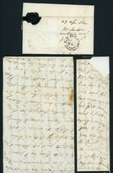 MOURNING COVER PAIR WITH 1d BLACKS EX HEREFORD: 10 Mar. 1841 & 29 ...