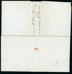 4-MARGIN 1d BLACK & LEINTWARDINE MILEAGE ON COVER: 24 Mar. 1841 EL ...