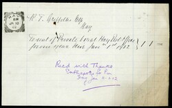 HAY - 1880-1904 COLLECTION OF COVERS, IMPRINTED RECEIPTS OF HAY LOCAL ...