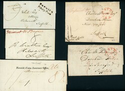 ** HALESWORTH PRESTAMP COLLECTION: c.1794-1840 group with earlier ...