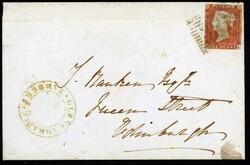 RARE 2-RING "GLENCARRADLE/TARBERT" GUARANTEED POST MARK (IN GREEN) ON ...