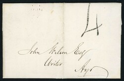 ** GLASGOW - 1839 UNIFORM 4d POST COVER: 16 Dec. 1839 EL from Glasgow ...