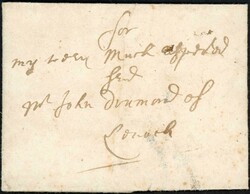 EARLY CARRIER'S LETTER TO LANARK: 1659 E addressed to "Mr John ...