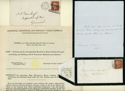 VERY EARLY ITEMS - 1856 REF. CHEVALIER CAPTAIN, 1867 CONTRACT & 1879 ...
