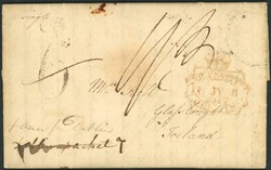 RARE "d/6" SHIP LETTER CHARGE MARK OF DUBLIN: 31 May 1817 EL from ...