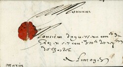 FRANCE - POSTAGE-FREE ROYAL COURIER MAIL - "MARIN" SIGNED COVER EX ...