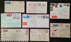 WORLD ACCUMULATION OF REGISTERED MAIL FROM 1924 in a shoe box. Many ...