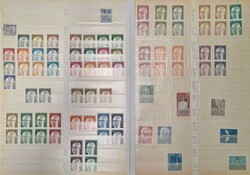 FOREIGN MISCELLANY: Two stock books with collections of used early ...