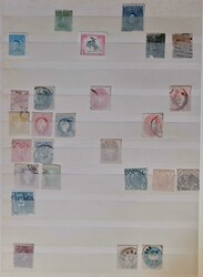 FOREIGN MISCELLANY: Two stock books with collections of used early ...