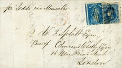 MIXED ISSUES (6d QUEEN-ON-THRONE + 3d 'BEADED OVAL') COVER TO G.B. AT ...