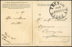 1915 "TRESOR ET POSTE" MARK & POSTCARDS: 17 Jan. 1915 German PPC ...
