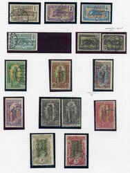1916 (JAN.) USED VALUES TO 2f: Complete set less the 30c value fine ...