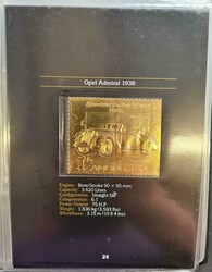 CARS: An album containing 22 carat gold embossed stamps representing ...