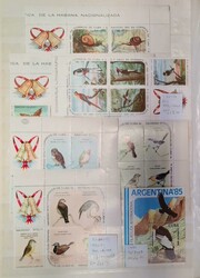 BIRDS: Large stock book holding an unmounted mint collection ...