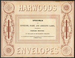 CHARLES WHITING "HARWOODS ENVELOPES" LETTER SHEET ESSAY WITH TWO ...