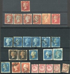 1840-c.70 SMALL SELECTION inc. used 1840 1d blacks AK & C?, 2d blue ...