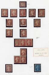 1841-70 INTERESTING SMALL GROUP inc. used 1854-57 SC 16 2d plate 4 BF ...