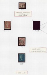 1841-70 INTERESTING SMALL GROUP inc. used 1854-57 SC 16 2d plate 4 BF ...