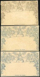 UNUSED TRIO: 1d env. Forme 2 Stereo A149, 2d letter sheet Stereo a105 ...