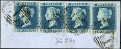 PLATE 4 - USED STRIP OF 4: CG-CJ strip of 4 tied to piece with ...