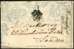 2d ENV. - STEREO a210 used from Melrose to London dated 20 Mar. 1841, ...