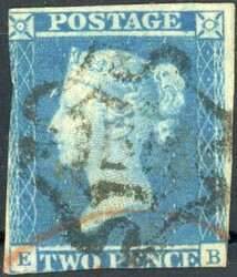 NORWICH: A good central strike cancelling a cut into 1841 2d blue ...