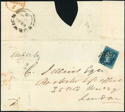 NORWICH - RARE COVER: 20 Feb. 1844 E used within London bearing 1841 ...