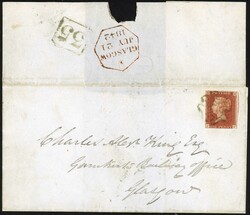 EXTREMELY RARE GREEN MALTESE CROSS ON COVER: 21 July 1842 E from ...