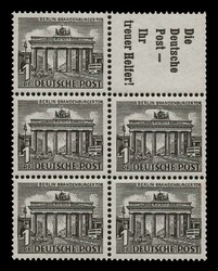 Germany-Berlin: Sheet from booklet HB-10, u/m. VF