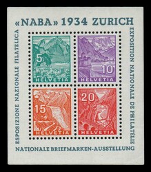 Switzerland: Mi. Block No. 1. VF (cat.price 800E)