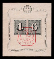Switzerland: Mi. Block 8, u. VF