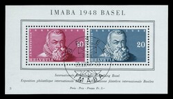 Switzerland: Mi. Block 13 first day of issue, u. VF