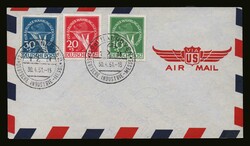 Germany-Berlin: 1949 3 values complete set on cover cancelled by comm ...