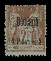 French Post Office: 9 values complete set "Dedeagh" overprint, m. VF ...
