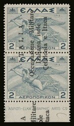 Italian occupation: 2Drs+2Drs in pair "Argostoli overprints" (A32) ...
