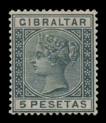 Gibraltar: SG. 22/33. The No. 23 without gum and No. 25 and 28 used. ...